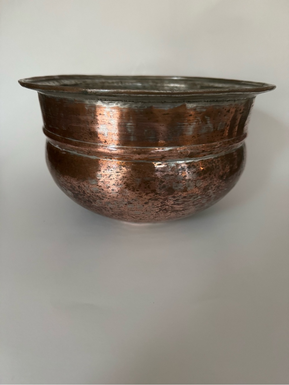 Vintage Hammered Copper Bowl - Warm Copper Tone